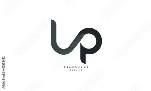 Alphabet letters Initials Monogram logo LP, PL, L and P