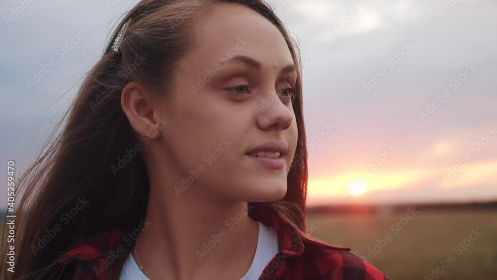 teen girl portrait face dreaming in the park at sunset. happy family kid dream concept. teen kid girl portrait thinks about happiness. daughter dream sunset. kid dreaming teen girl portrait face dreaming in the park at sunset. happy family kid dream concept. teen kid girl portrait thinks about happiness. daughter dream sunset. kid dreaming
