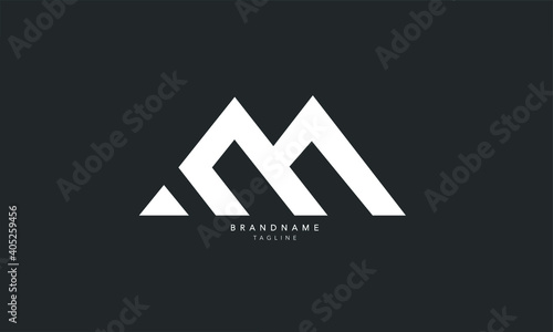 Alphabet letters Initials Monogram logo FM, MF, F and M