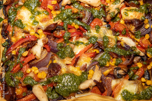 A delicious Roasted Vegetables Filo Pizza