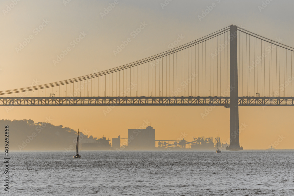Ponte 25 de Abril Lisbon Portugal silhouette