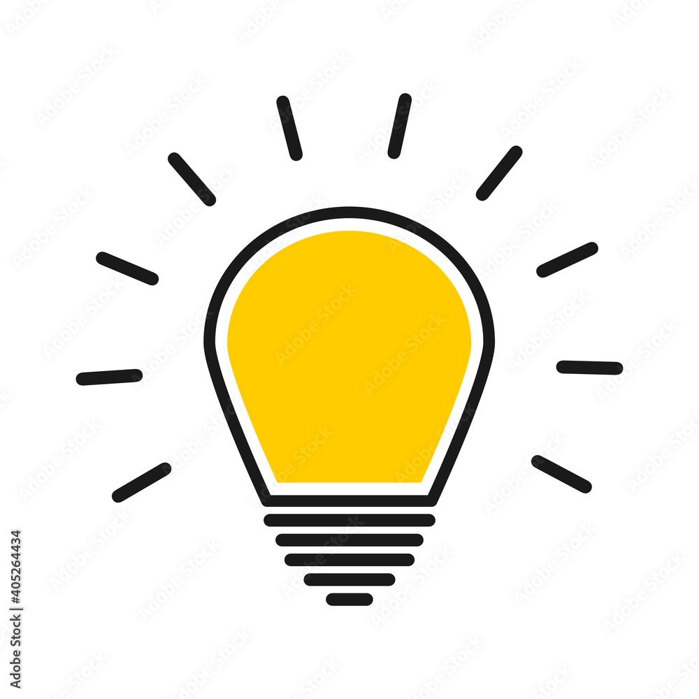 Light bulb icon idea, creativity and electricity symbol vector illustration Light bulb icon idea, creativity and electricity symbol vector illustration