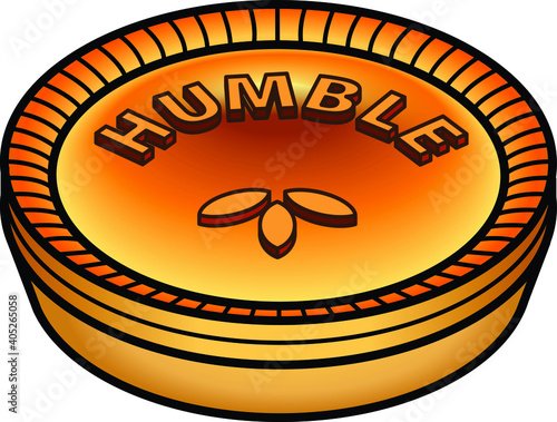 Concept: a humble pie.