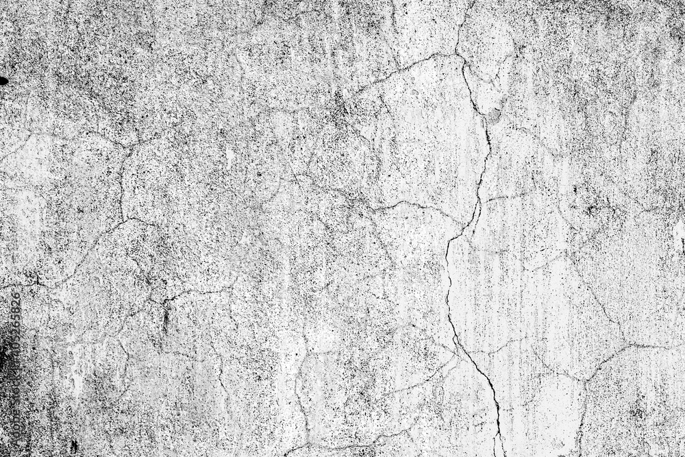 Fototapeta premium Texture of a concrete wall with cracks and scratches which can be used as a background
