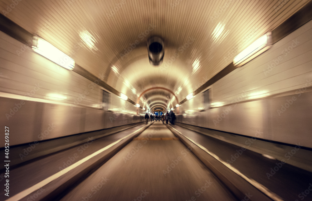 tunnel view motion blur single lane tunnel view motion blur single lane