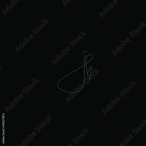 jh initial handwriting black background