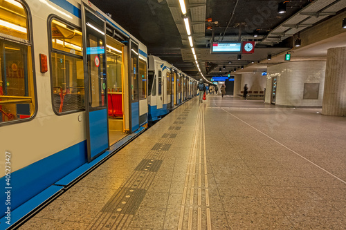 Photography Empty metro in Amsterdam the Netherlands during the corona crisis
