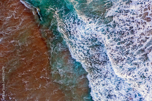 Aerial from ocean waves