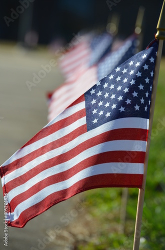 Close up of American flag