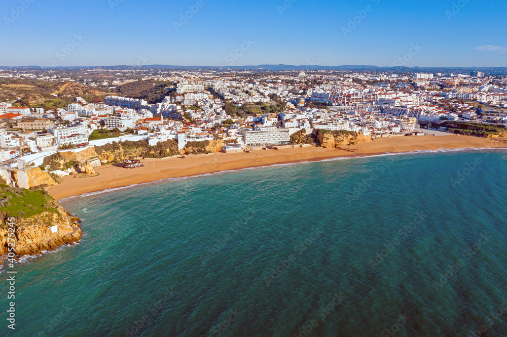 Aerial from Albufeira in the Algarve Portugal