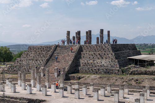 ruins of an temple in Tula Hidalgo Mexico photo