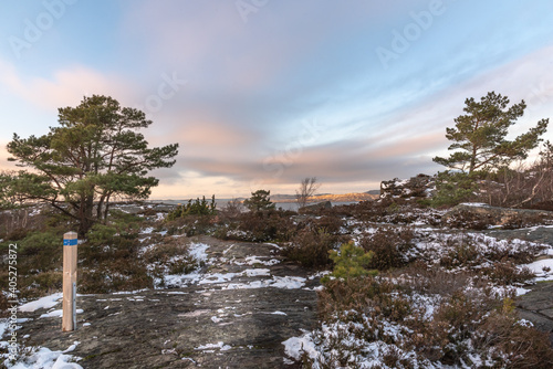 Hiking or jogging trails through the forests of Sweden with wonderful views