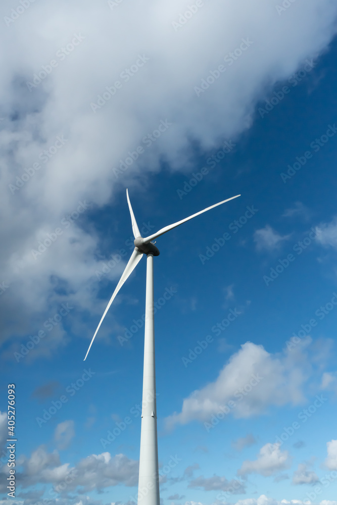 Frontal view of wind turbine for electric power generation Frontal view of wind turbine for electric power generation