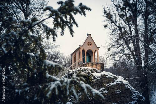 Ritterkapelle beim Altensteiner Schloss im Schnee