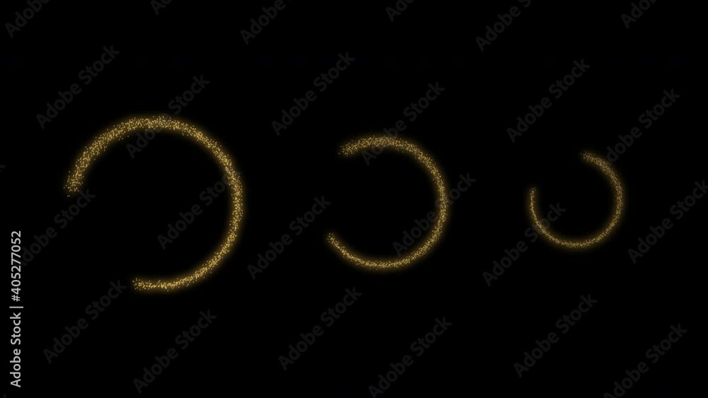 The Movement of gold particles in a circle. Soft glow around yellow particles
on a black background.
The Movement of gold particles in a circle. Soft glow around yellow particles
on a black background.