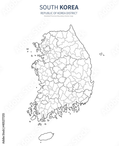 vector map of south korea.