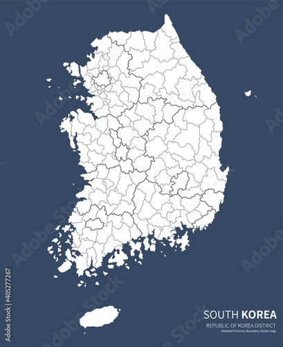 vector map of south korea.