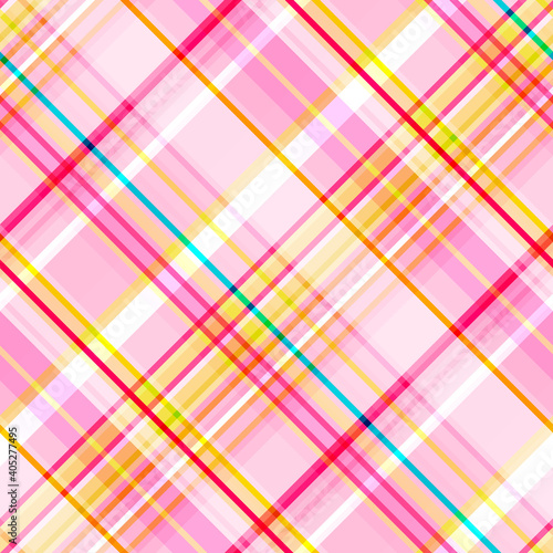 Pink seamless checkered print, diagonal pattern.
