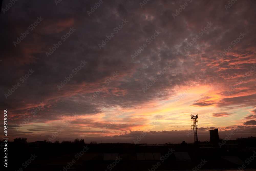 Sunset form my house in england