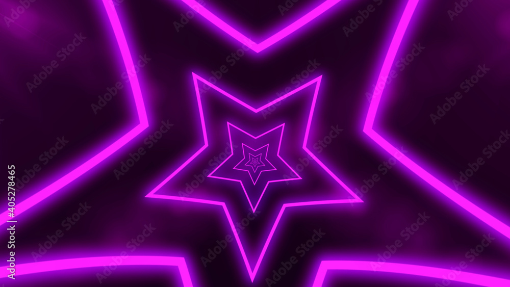 Abstract digital background with neon purple stars. Abstract tunnel, portal. Abstract digital background with neon purple stars. Abstract tunnel, portal.