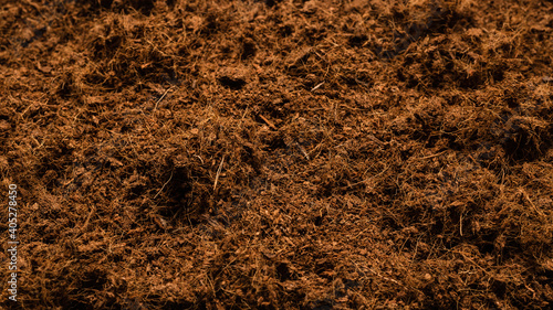 Coconut substrate background.