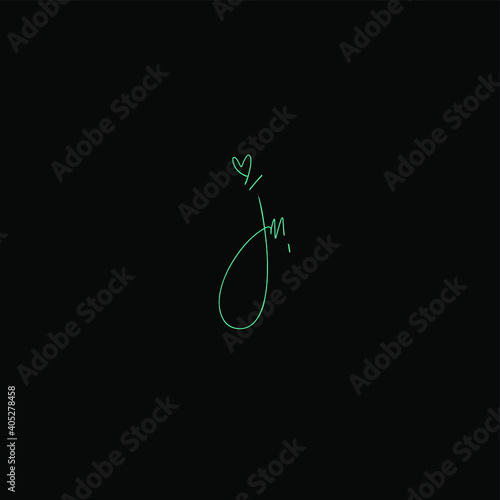 Jm handwritten logo for identity