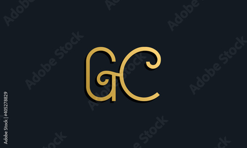 Luxury fashion initial letter GC logo.