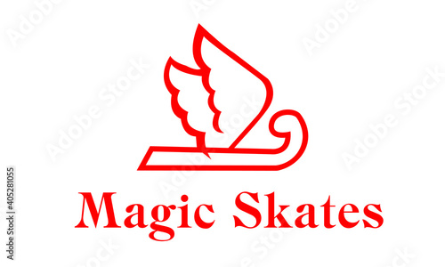Logo retro skates with wings