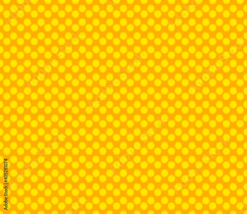 Yellow or golden polka dot on orange background