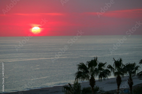 sunset on the beach