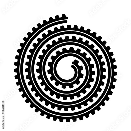 psychedelic figure of a spiral, circulation. flat vector