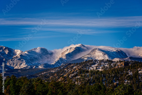 mountains in the snow