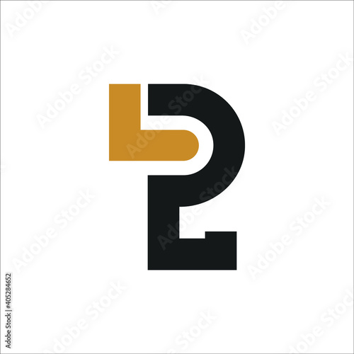 Initial letter lp logo or pl logo vector design template