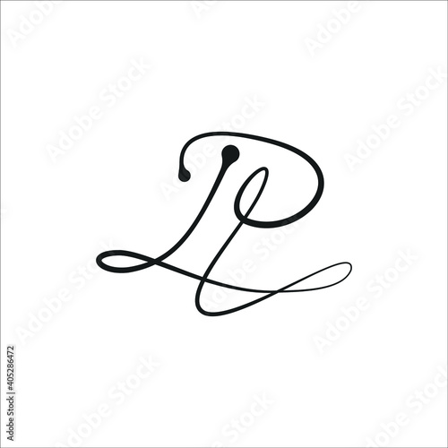 Initial lp letter logo vector template design. Creative abstract letter pl logo design. Linked letter pl logo design.