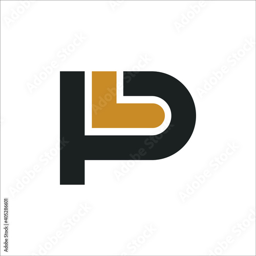 Initial lp letter logo vector template design. Creative abstract letter pl logo design. Linked letter pl logo design.