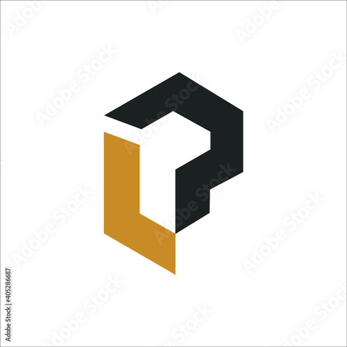 Creative abstract letter pl logo design. Linked letter lp logo design.