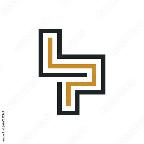 Initial lp letter logo vector template design. Linked letter pl logo design.