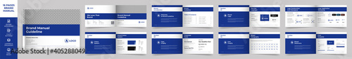 Landscape Brand Manual Template, Simple style and modern layout Brand Style , Brand Book, Brand Identity, Brand Guideline, Guide Book