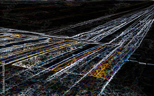 Fotografie Digital Illustration Nature Road Postcard Background Effect