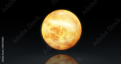 Venus, solar system, space and stars, realistic 3D graphics, 3D Render, moving stars, planets