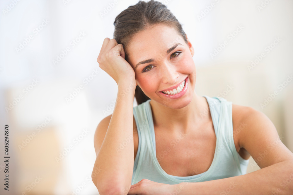 Portrait of woman smiling Portrait of woman smiling