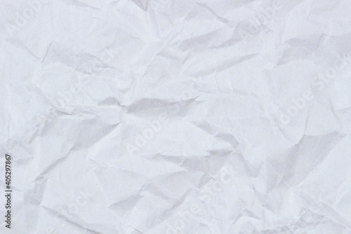 White crumpled wrapping paper texture background