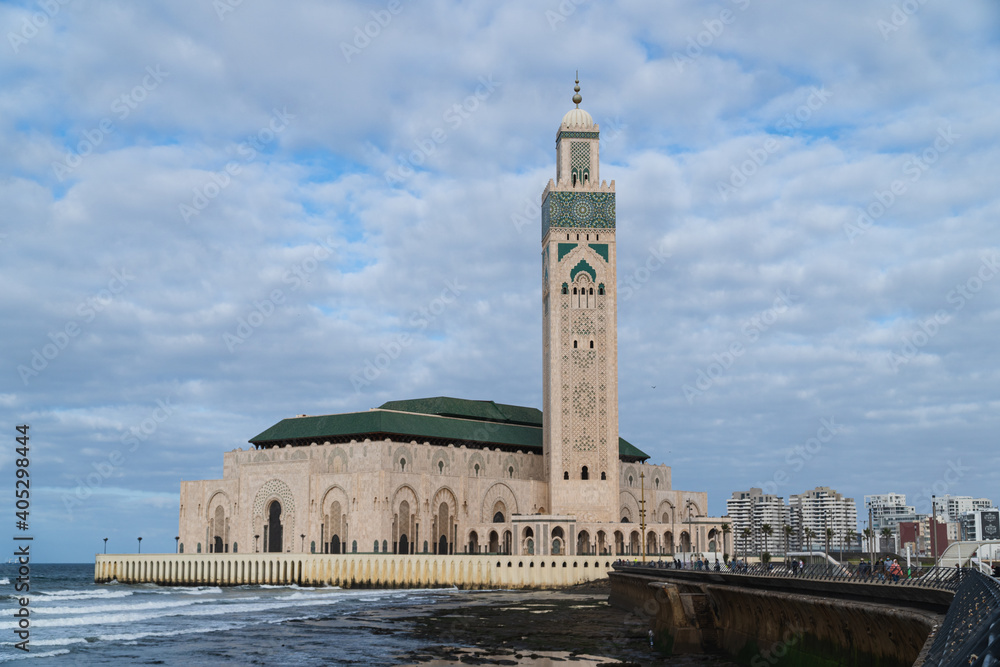View of the great Hassan II Mosque in Casablanca, Morocco