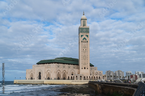 View of the great Hassan II Mosque in Casablanca, Morocco