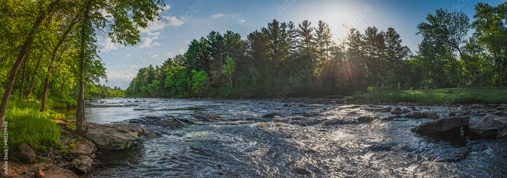 Sunrise Over the Kettle River in Minnesota Summer