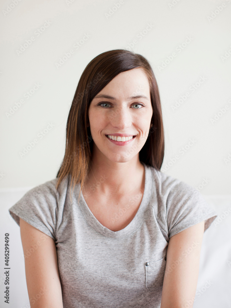 Portrait of happy young woman Portrait of happy young woman