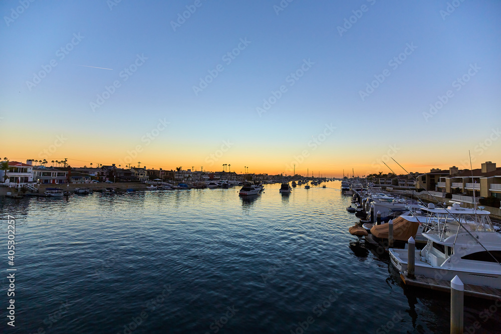 Sunset at Balboa Island Newport Beach