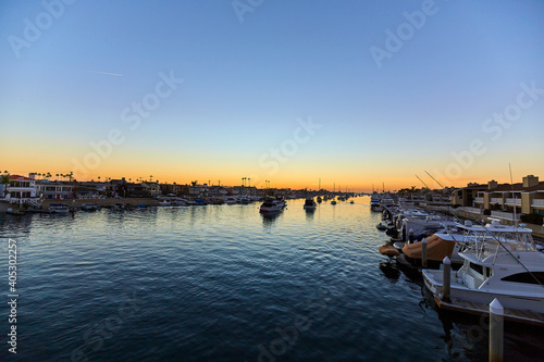 Sunset at Balboa Island Newport Beach