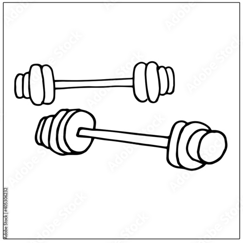 sports, tools for doing sports, dumbbells, barbells, kettlebells, strength training, swing the body, vector illustration, vector, illustrator, postcard printing, print on a phone case, on packaging, p