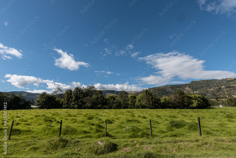 Mountains Landscape on a sunny day at Suesca Cundinamarca, Colombia
